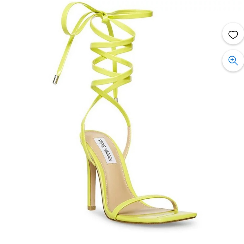 Steve Madden Womens Uplift Printed Square Toe Heel Sandals